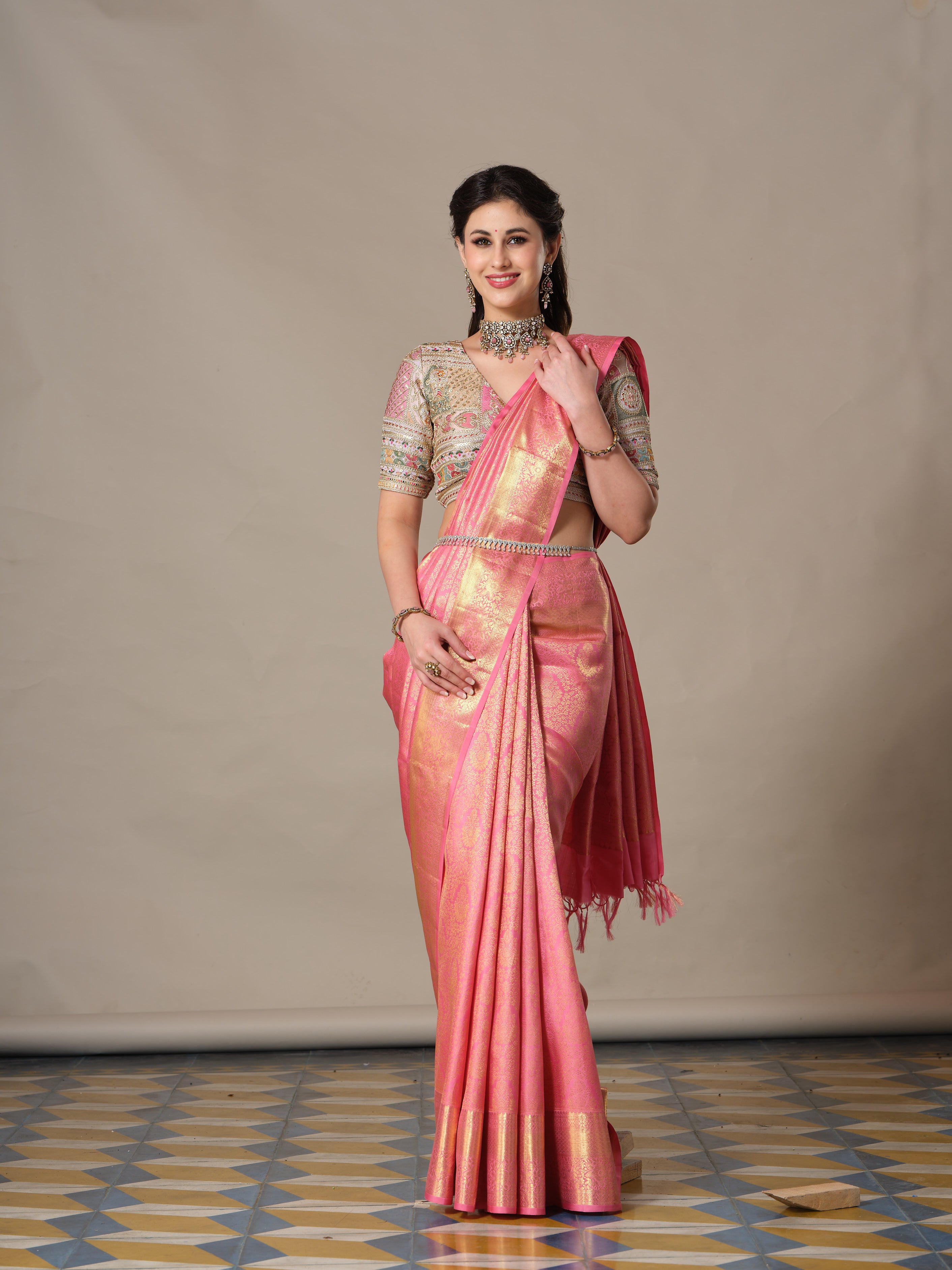 Designer Georgette Fancy Saree Secondary image