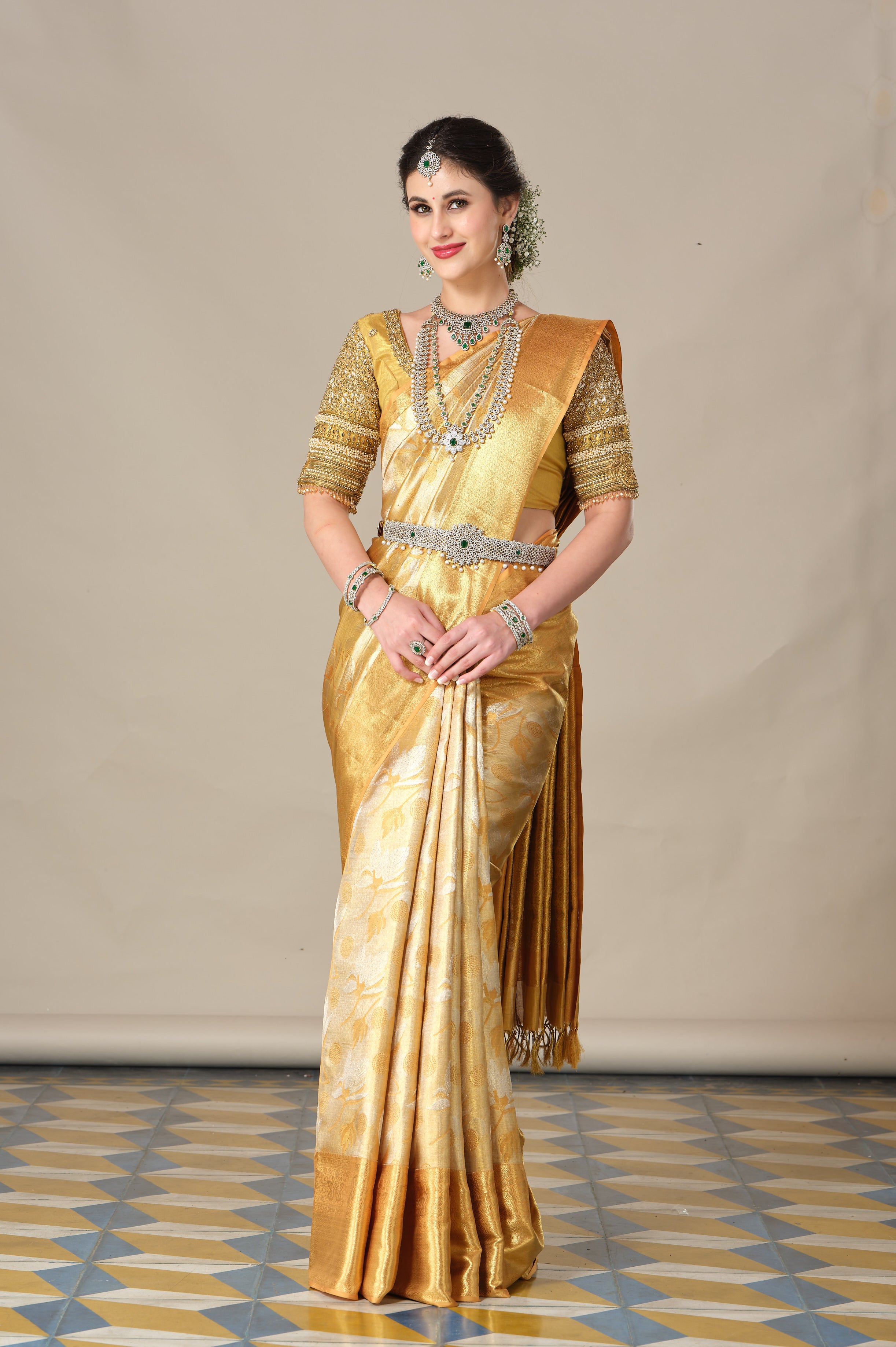 Elegant Striped Cotton Saree Main image